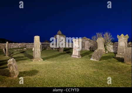 Le cimetière de nuit Banque D'Images