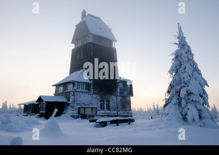 Hanskuehnenburg inn sur l'Acker, la plus longue chaîne de montagnes dans la partie supérieure de la résine, Parc National de Harz, Basse-Saxe, Allemagne Banque D'Images