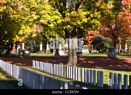 Les soldats se reposant dans la paix dans le cimetière Beechwood, à Ottawa, Canada. Banque D'Images