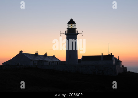 Langness phare à l'aube, l'île de Man Banque D'Images