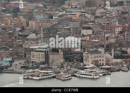 Vue sur Istanbul depuis la tour de Galata. Banque D'Images