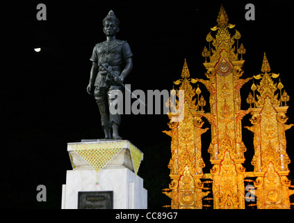 Le Roi Mengrai monument, Chiang Rai. La Thaïlande. Banque D'Images