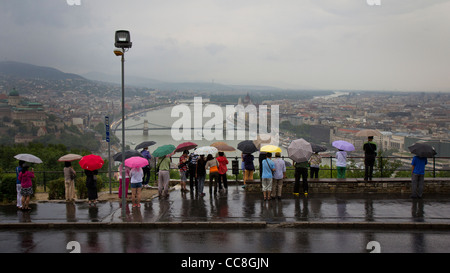 Un jour de pluie à Budapest Banque D'Images