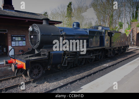 Le Somerset et Dorset ferroviaire mixte (S-DJR) 7F 2-8-0 No.88 à Bishop Station Lydiard Banque D'Images