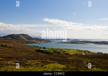 Reiff Village, village de pêcheurs Crofting,Îles Summer,Isle Ristol Mullagrach,Eilean Wester Ross,Parc,nord ouest de l'Écosse Banque D'Images