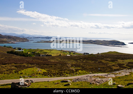 Reiff Village, village de pêcheurs Crofting,Îles Summer,Isle Ristol Mullagrach,Eilean Wester Ross,Parc,nord ouest de l'Écosse Banque D'Images