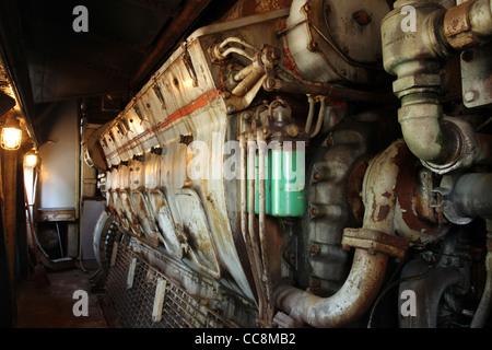 Le moteur diesel de locomotive. Locomotive 5888 Pennsylvania Railroad. Banque D'Images