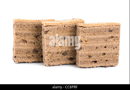 Trois cookies isolé sur fond blanc Banque D'Images