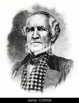 Cette illustration est de général Sam Houston (1793-1863), un héros et un homme d'état frontière du Texas. Banque D'Images