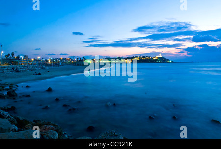 La vieille ville de Jaffa seascape view , Israël Banque D'Images
