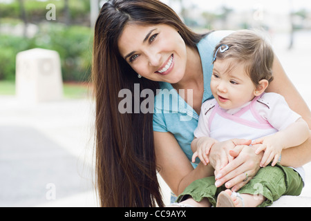 Portrait de Mère et fille Banque D'Images