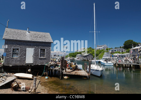 Village de pêcheurs de Port Menemsha Martha's Vineyard Massachusetts USA Banque D'Images