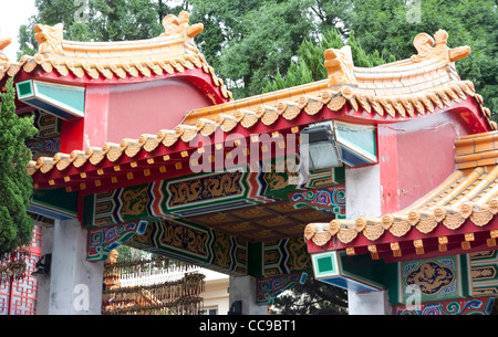 Preuve à l'architecture chinoise Wen Wu Temple à Sun Moon Lake à Taichung Taiwan Banque D'Images