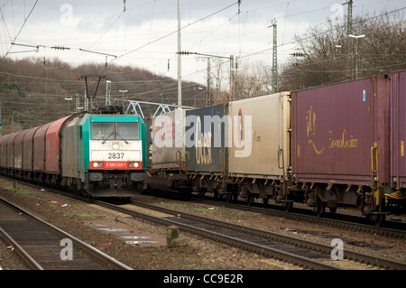 Les trains de marchandises, de l'Allemagne. Banque D'Images