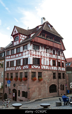 La maison d'ALBRECHT DURER À NUREMBERG, ALLEMAGNE Banque D'Images