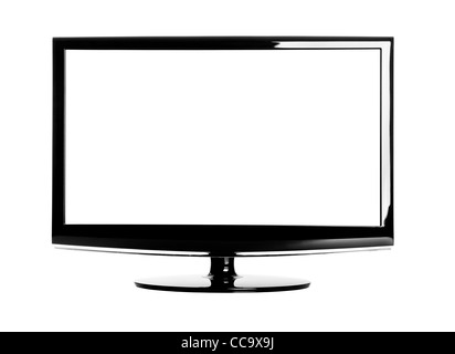 TV LCD moderne isolé sur fond blanc Banque D'Images