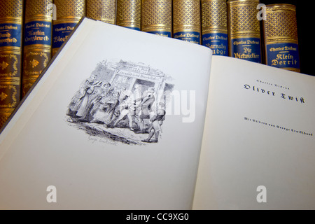 Die Werke von Charles Dickens, Œuvres de Charles Dickens Banque D'Images