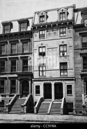 J.Q.A. Maisons de quartier, 7 et 9 West 49th Street, New York City, vers 1875 Banque D'Images