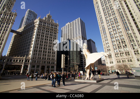 'Forever Marilyn' sculpture par Seward Johnson Cour Pioneer Chicago Illinois Banque D'Images