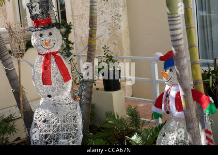 Décorations de Noël à Miami South Beach Banque D'Images