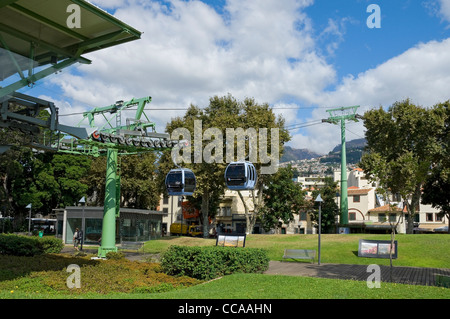 Téléphérique pour Monte Funchal Madère Portugal Europe de l'UE Banque D'Images