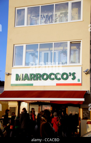Restaurant traditionnel italien Marrocco's sur Hove front de mer. UK Banque D'Images
