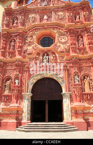 Landa Mission, l'une des cinq missions de la Sierra Gorda conçu par Frère Franciscain Junipero Serra, Queretaro, Mexique Banque D'Images