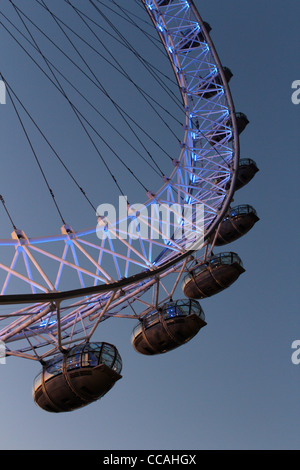 London Eye Purple Sky Banque D'Images