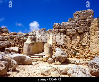 Temples Mnajdra Malte Gozo Banque D'Images