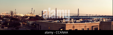 Tôt le matin, panorama de Charleston, Caroline du Sud Banque D'Images