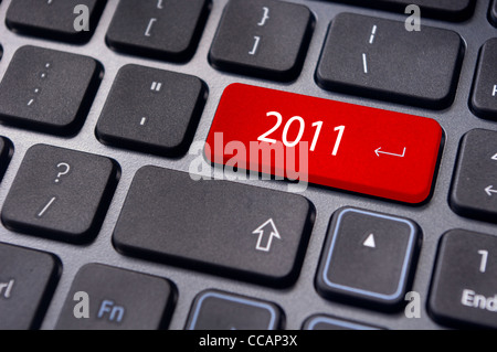 Photo de close up sur clavier clavier numérique, pour l'année 2011 l'utilisation conceptuelle. Banque D'Images