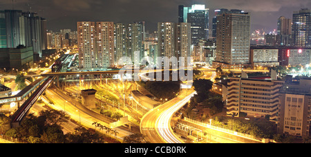 Hong kong at night Banque D'Images