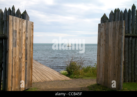 Grand Portage National Monument sur la rive nord du lac Supérieur dans le nord-est du Minnesota, USA. Banque D'Images