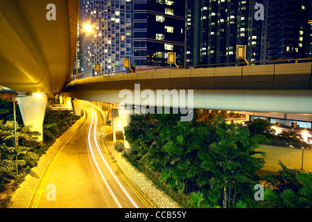 Centre-ville et pont à hong kong Banque D'Images