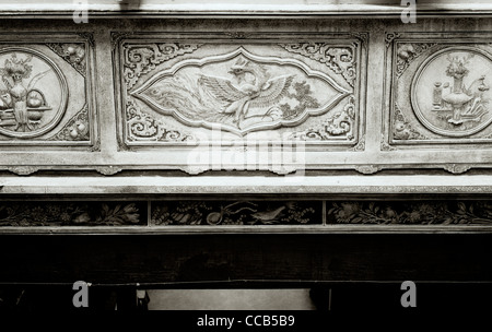 La photographie de voyage - Baba Nonya Peranakan architecture dans Melaka Malacca en Malaisie en Asie du Sud-Est Extrême-Orient. Bâtiment Maison Art Banque D'Images