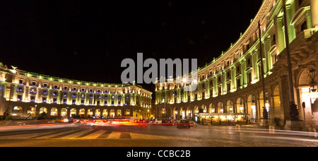 Piazza della Repubblica à Rome, au sommet de la colline Viminal Banque D'Images