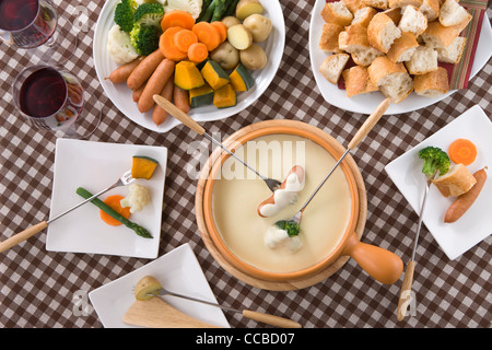 Fondue au fromage Banque D'Images