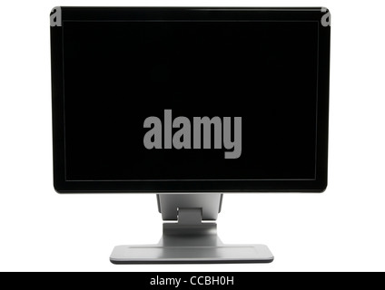 Moniteur LCD Ordinateur sur fond blanc Banque D'Images