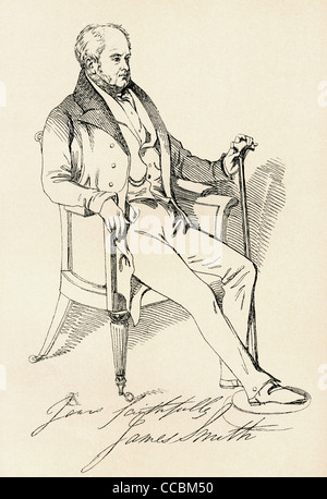 James Smith, 1775 - 1839. Auteur anglais. À partir de la galerie de portraits Maclise, publié 1898. Banque D'Images