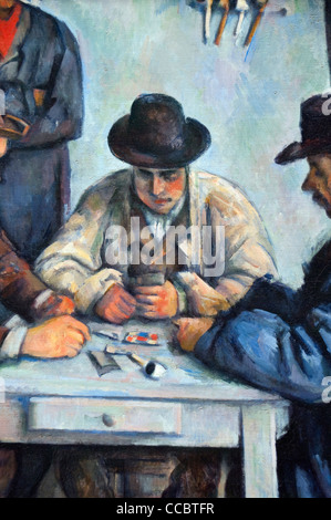 Détail : Les joueurs de cartes, 1890-92, par Paul Cézanne, Banque D'Images