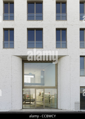 Ijburg Apartments Witte Kaap, Claus  + Kaan Architectes, Amsterdam, Pays-Bas, 2010, Close-up de l'entrée principale Banque D'Images