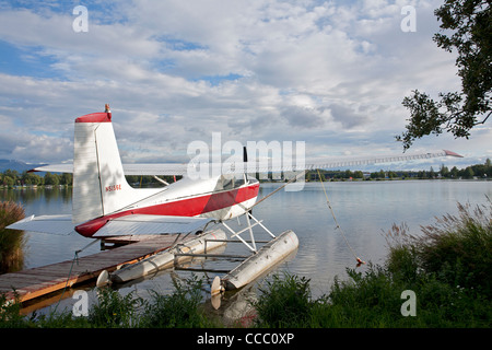 Hydravion. Lake Hood Harbor de l'air. Anchorage. De l'Alaska. USA Banque D'Images