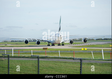 Airbus A380-800 à l'aéroport de Manchester England Uk Banque D'Images