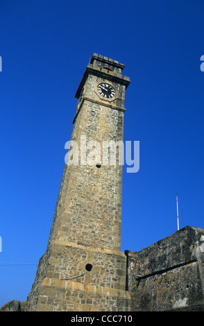 Vieille tour de l'horloge, Fort de Galle, au Sri Lanka Banque D'Images