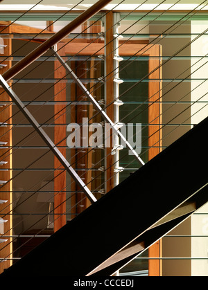 Maison à Manley, Sydney, Australie, par Assemblage - Peter Chivers, Architecte, détail de l'escalier Banque D'Images