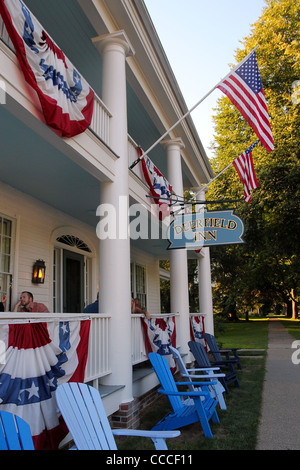 Le Deerfield Inn, construit en 1884, dans la ville historique de Deerfield, un National Historic Landmark Village Banque D'Images