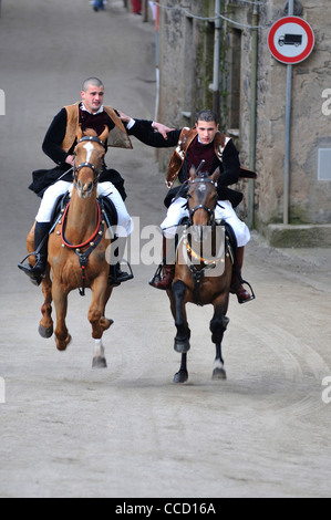 Santu Lussurgiu, Sa Carrela e nanti. Horse Show de carnaval typique de la Sardaigne. La Sardaigne. L'Italie. L'Europe. Banque D'Images