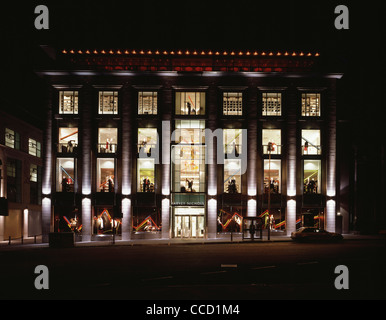 HARVEY NICHOLS RESTAURANT VUE EXTÉRIEURE DE BUILDING AT NIGHT Banque D'Images