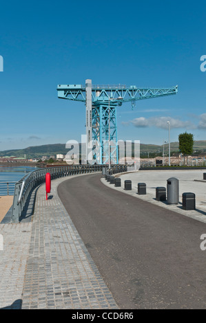 Grue titan sur place de John Browns Clydebank Chantier Dunbartonshire de l'Ecosse Banque D'Images