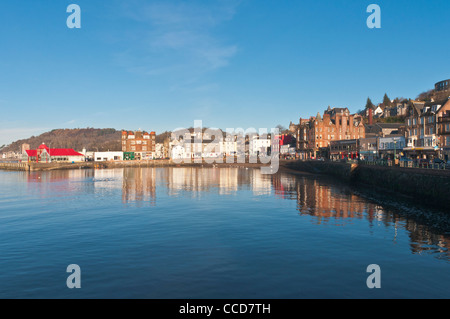 La baie d'Oban à Oban avec pier ARGYLL & BUTE Ecosse Banque D'Images